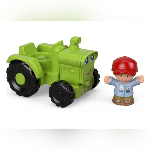 🎉 VEGAN DAIRY FARMERS FISHER PRICE Tractors Girl & Boy Green Farm Machin - Picture 4 of 6